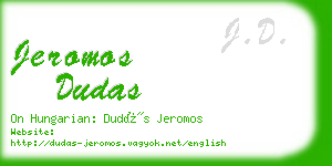 jeromos dudas business card